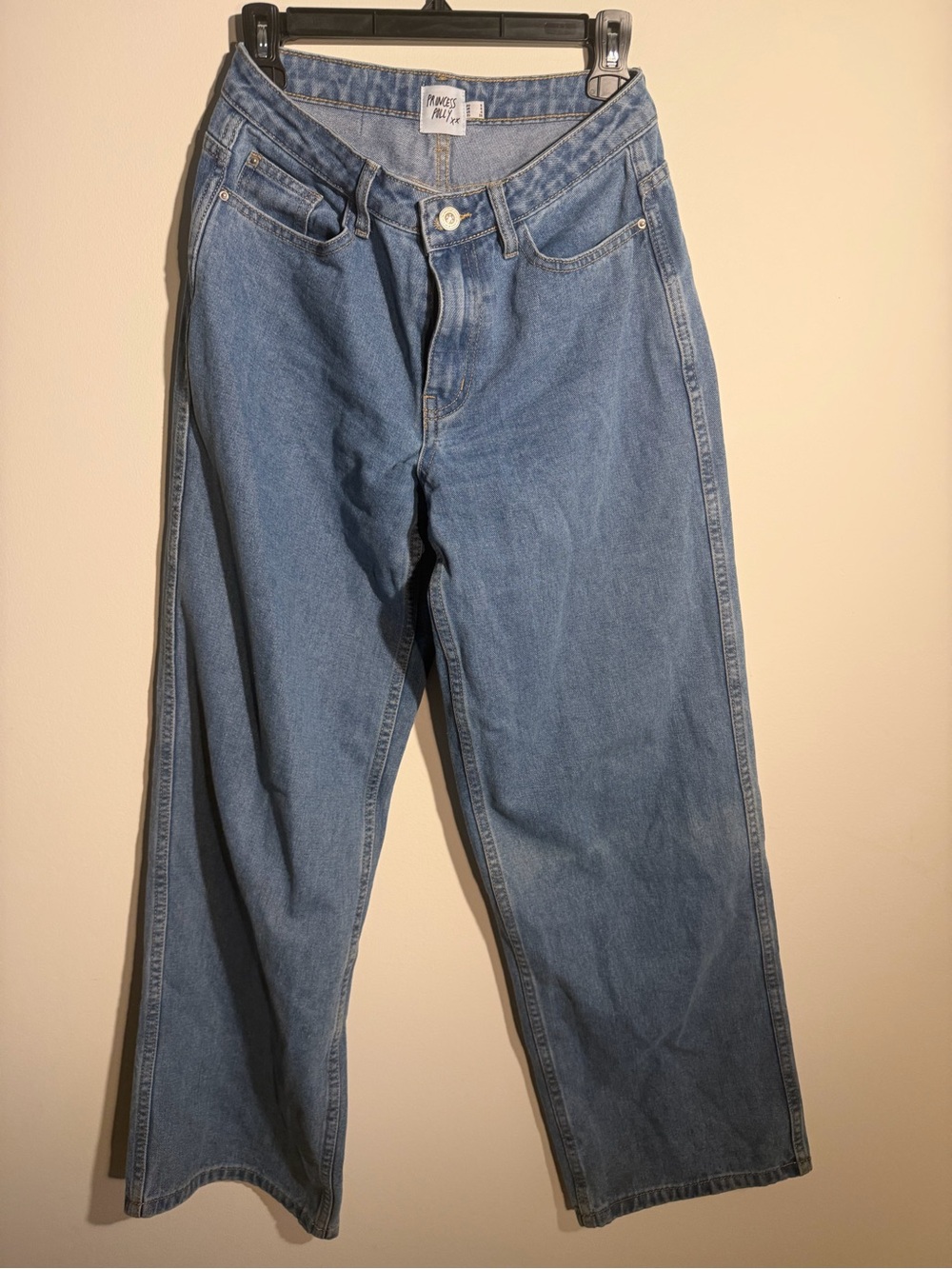 Princess Polly Light Blue Wide Leg Jeans